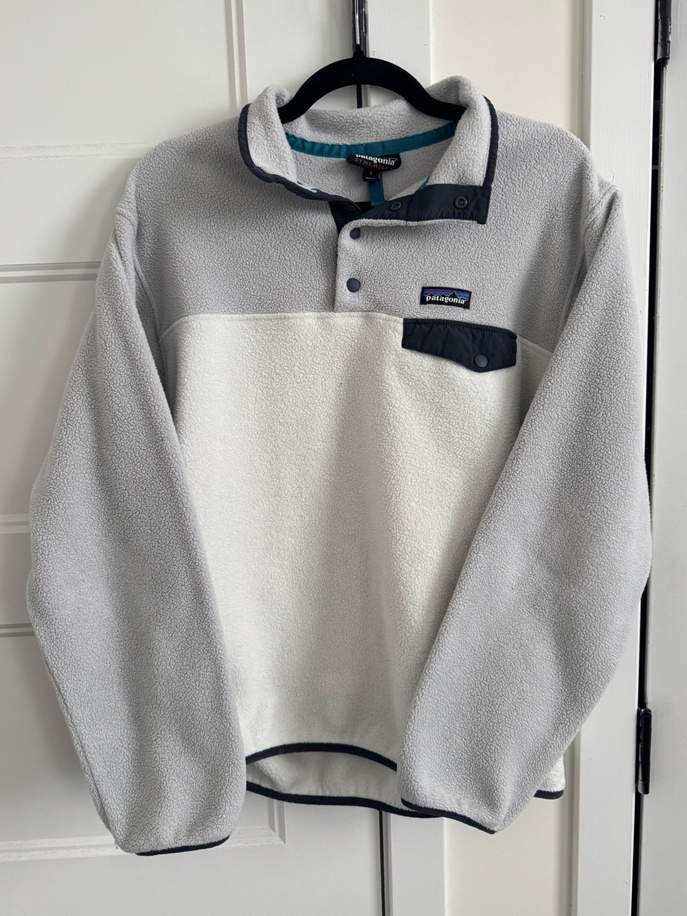 Patagonia Synchilla Lightweight Snap-T Fleece 2018 Pullover in Birch White